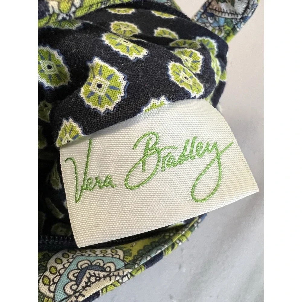 Vera Bradley Hannah‎ Purse Hand Bag Cambridge Pattern Blue Green Paisley Quilted